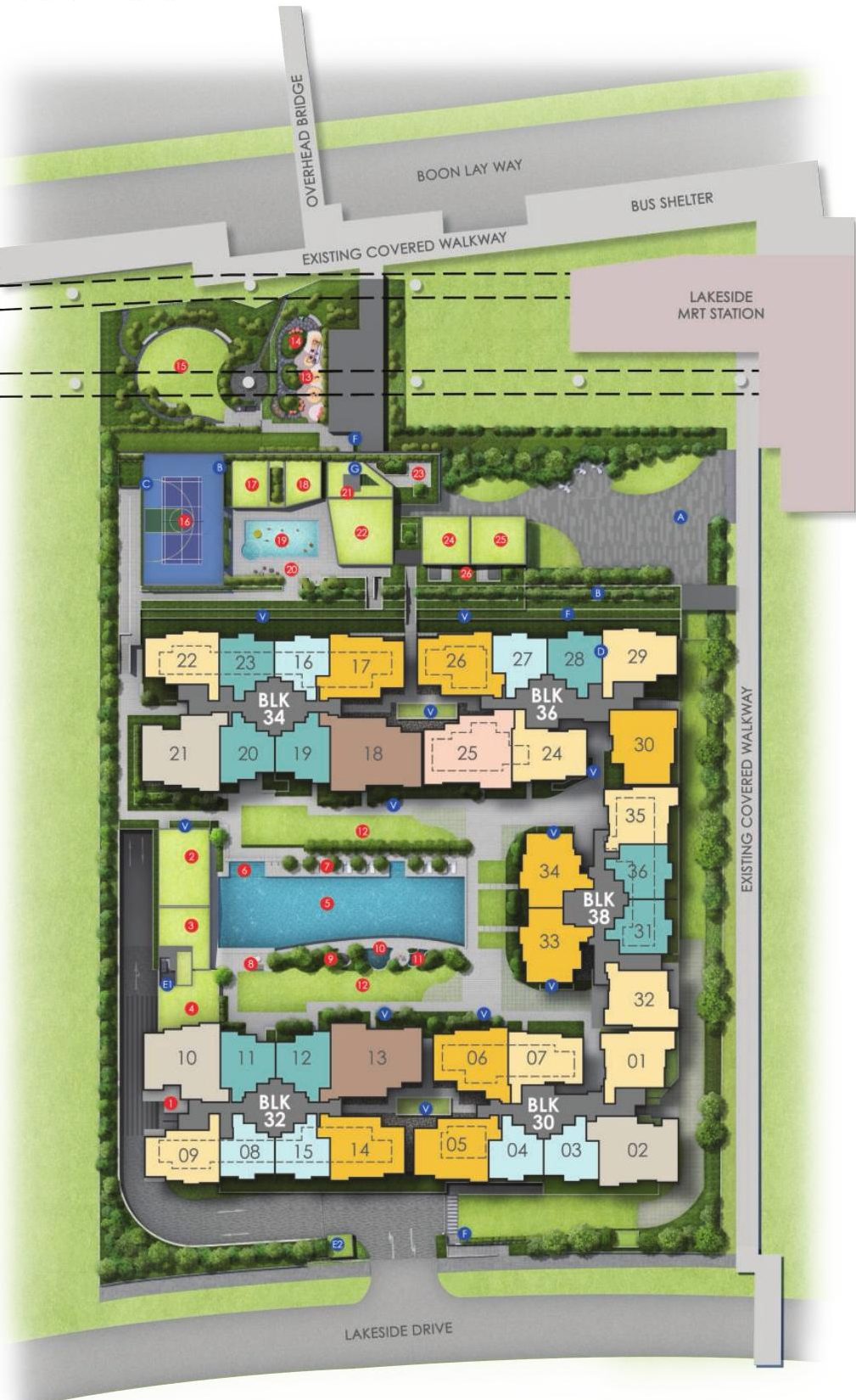 Site plan of Lucerne Grand